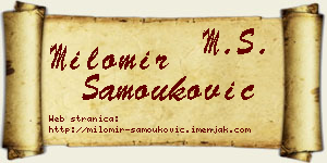 Milomir Samouković vizit kartica
